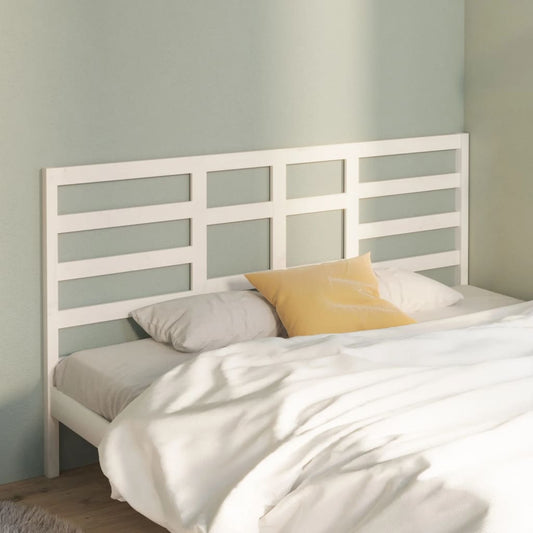 NNEVL Bed Headboard White 186x4x104 cm Solid Wood Pine-0