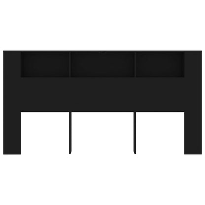 NNEVL Headboard Cabinet Black 200x18.5x104.5 cm-2