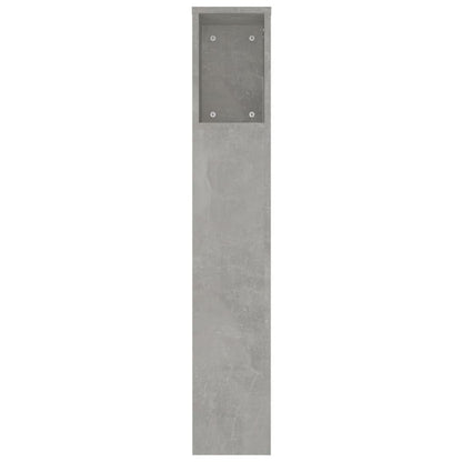 NNEVL Headboard Cabinet Concrete Grey 220x18.5x104.5 cm-4