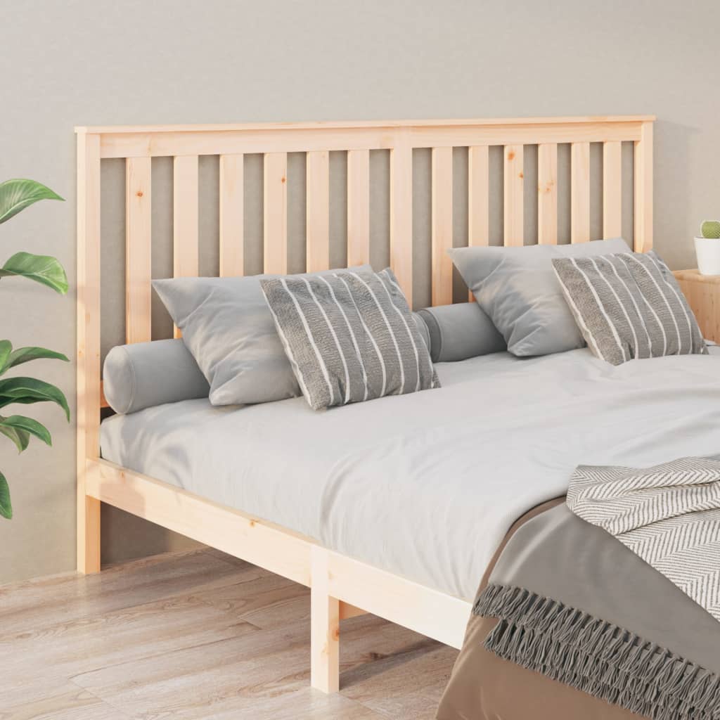 NNEVL Bed Headboard 186x6x101 cm Solid Wood Pine-3