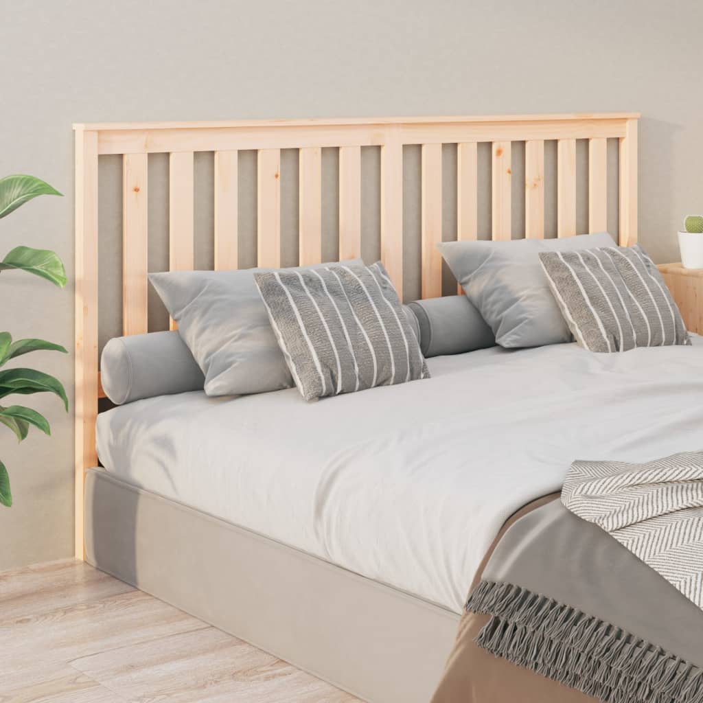 NNEVL Bed Headboard 186x6x101 cm Solid Wood Pine-0