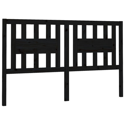 NNEVL Headboard Black 141x4x100 cm Solid Wood Pine-1