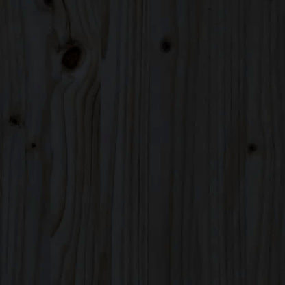 NNEVL Headboard Black 141x4x100 cm Solid Wood Pine-4