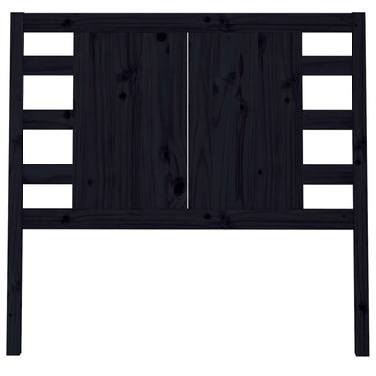 NNEVL Headboard Black 96x4x100 cm Solid Wood Pine-2