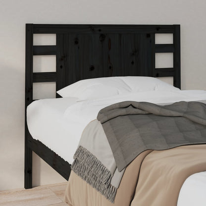 NNEVL Headboard Black 96x4x100 cm Solid Wood Pine-3