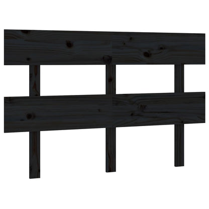 Cabecero de Cama NNEVL – Madera de Pino Maciza Negra 138x3x81 cm