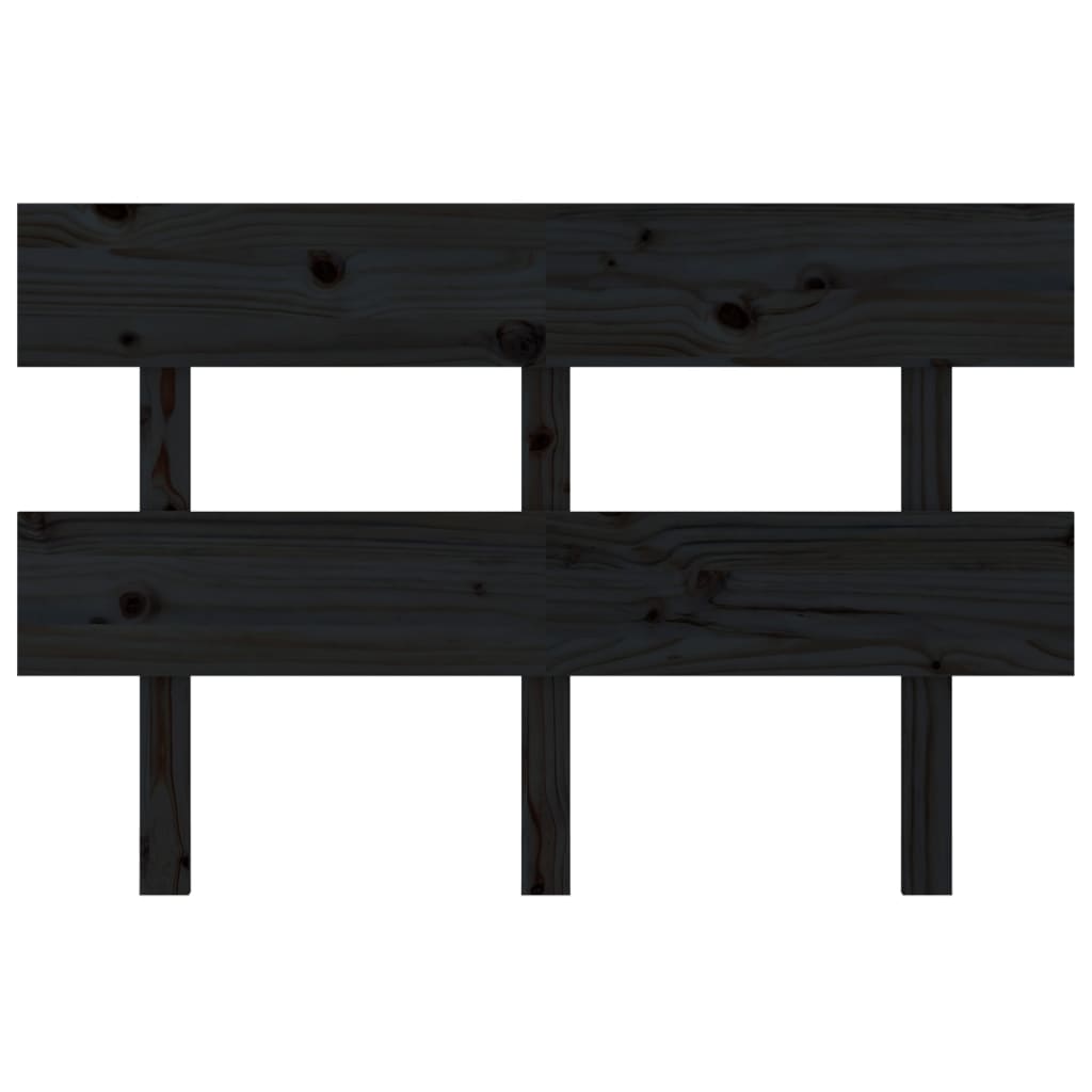 Cabecero de Cama NNEVL – Madera de Pino Maciza Negra 138x3x81 cm
