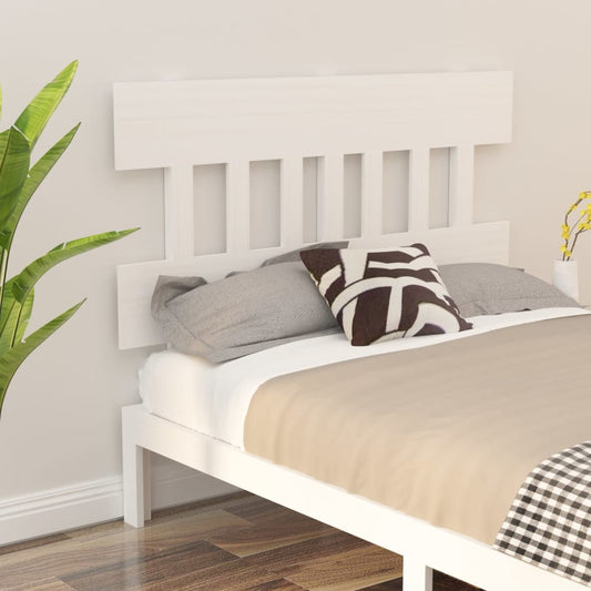 NNEVL Bed Headboard White 183.5x3x81 cm Solid Wood Pine-0