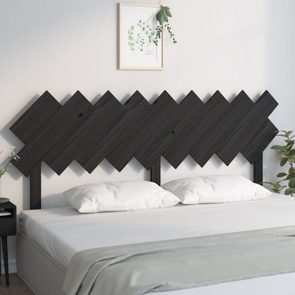 NNEVL Bed Headboard Black 178x3x80.5 cm Solid Wood Pine-0