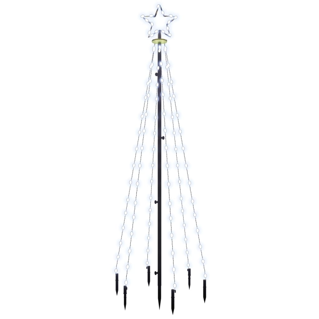 NNEVL Christmas Tree with Spike Cold White 108 LEDs 180 cm-1