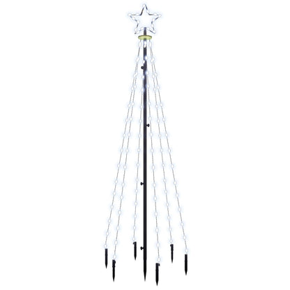NNEVL Christmas Tree with Spike Cold White 108 LEDs 180 cm-1