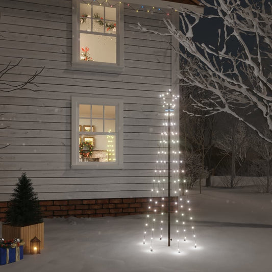 NNEVL Christmas Tree with Spike Cold White 108 LEDs 180 cm-0