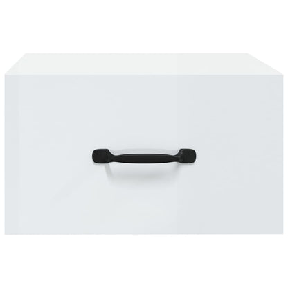 NNEVL Wall-mounted Bedside Cabinets 2 pcs High Gloss White 35x35x20 cm-4
