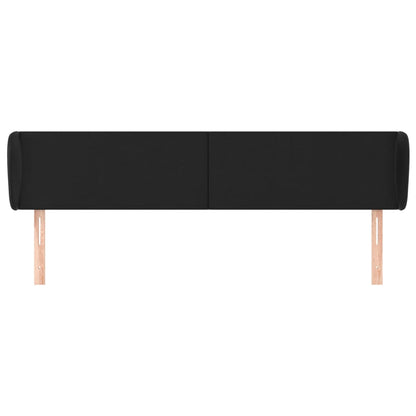 NNEVL Headboard with Ears Black 163x23x78/88 cm Faux Leather-2