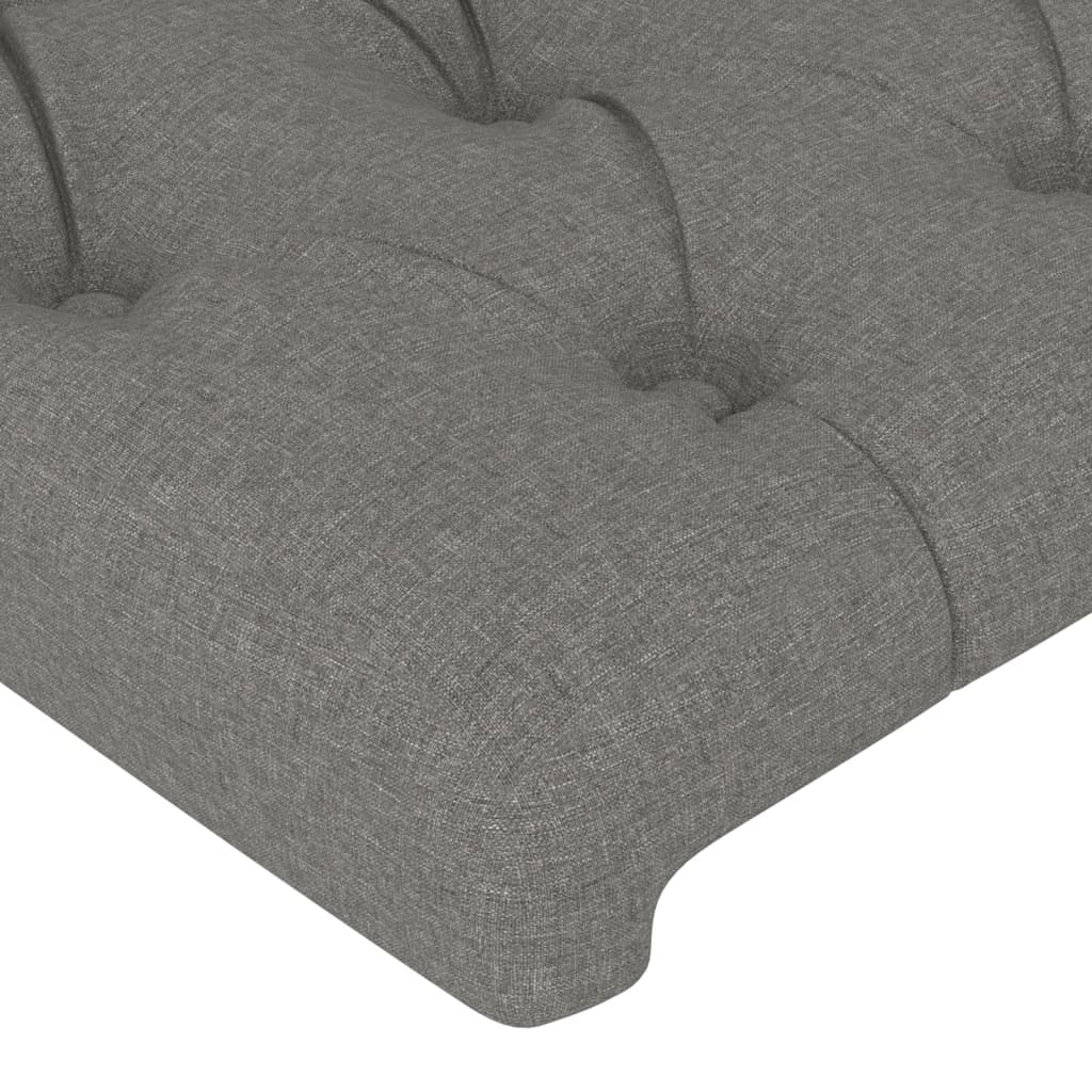 NNEVL LED Headboard Dark Grey 100x7x78/88 cm Fabric-4