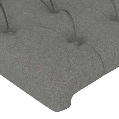NNEVL LED Headboard Dark Grey 100x7x78/88 cm Fabric-4