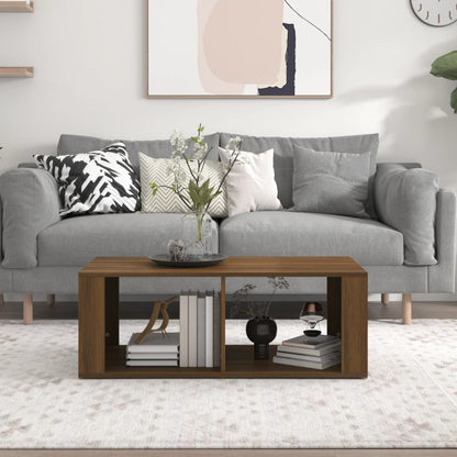 NNEVL Coffee Table Brown Oak 100x50x36 cm Engineered Wood-2