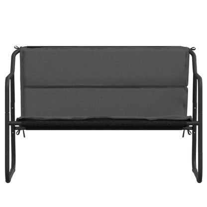 NNEVL 2-Seater Garden Bench with Cushion Anthracite Steel-2