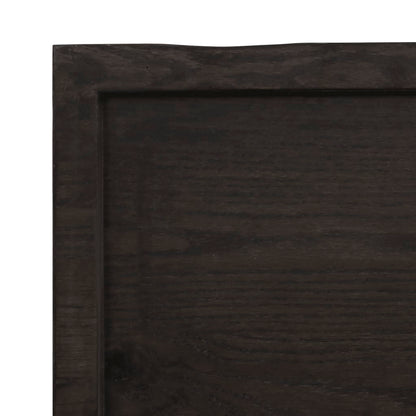 NNEVL Table Top Dark Grey 120x50x(2-4) cm Treated Solid Wood Live Edge-4