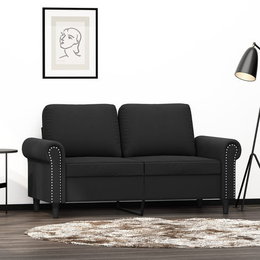 NNEVL 2-Seater Sofa Black 120 cm Velvet-0
