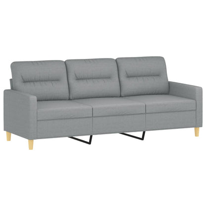 NNEVL 3-Seater Sofa Light Grey 180 cm Fabric-1