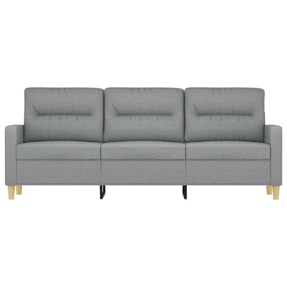 NNEVL 3-Seater Sofa Light Grey 180 cm Fabric-2
