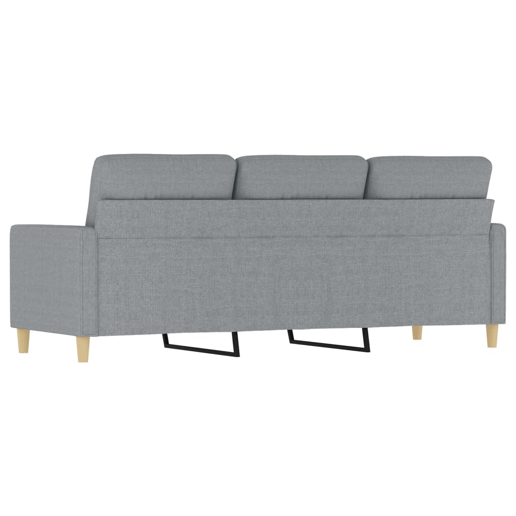 NNEVL 3-Seater Sofa Light Grey 180 cm Fabric-4