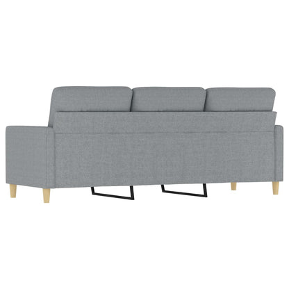 NNEVL 3-Seater Sofa Light Grey 180 cm Fabric-4