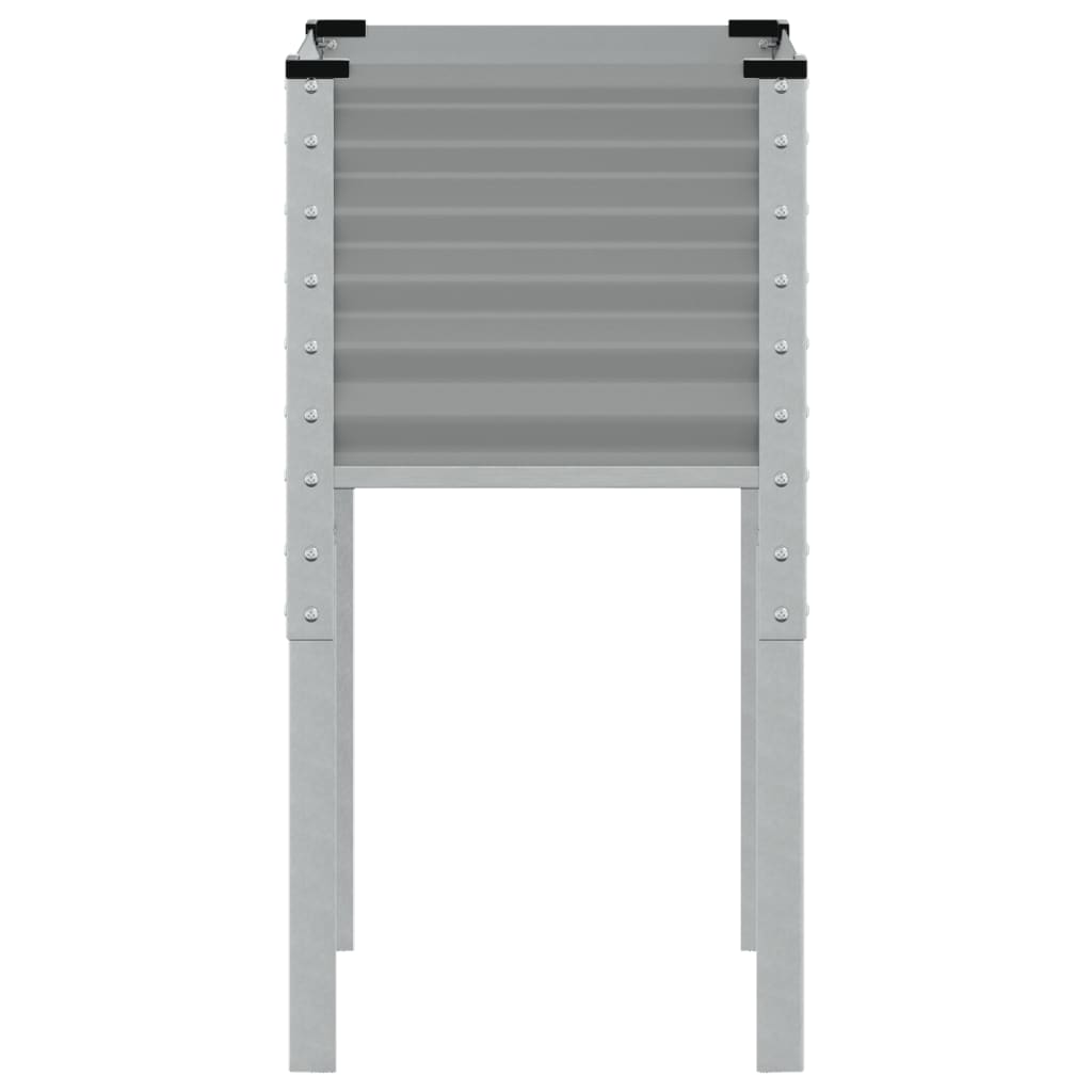 NNEVL Garden Planter Grey 45x45x88 cm Steel-4