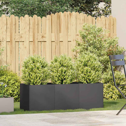 NNEVL Planter Black 120x40x40 cm – Jardinera de Acero Laminado en Frío