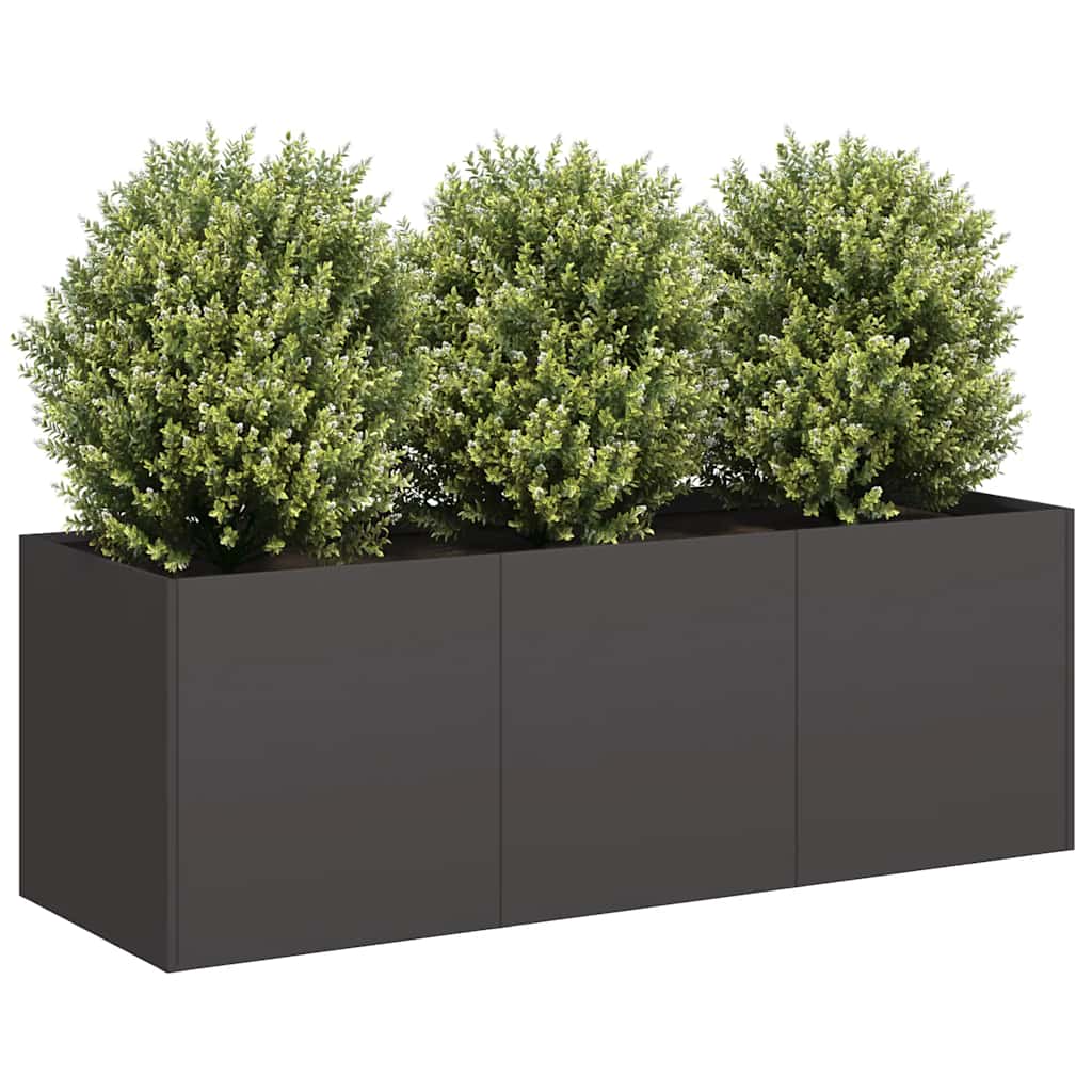 NNEVL Planter Black 120x40x40 cm – Jardinera de Acero Laminado en Frío