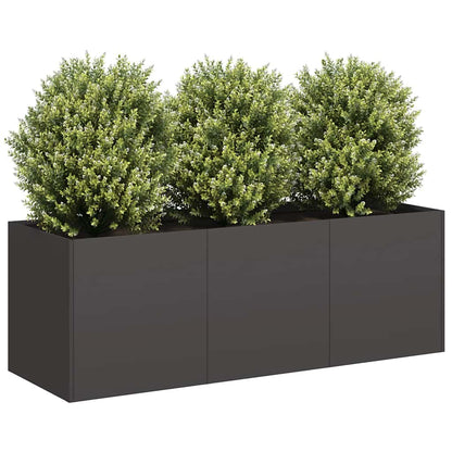 NNEVL Planter Black 120x40x40 cm – Jardinera de Acero Laminado en Frío