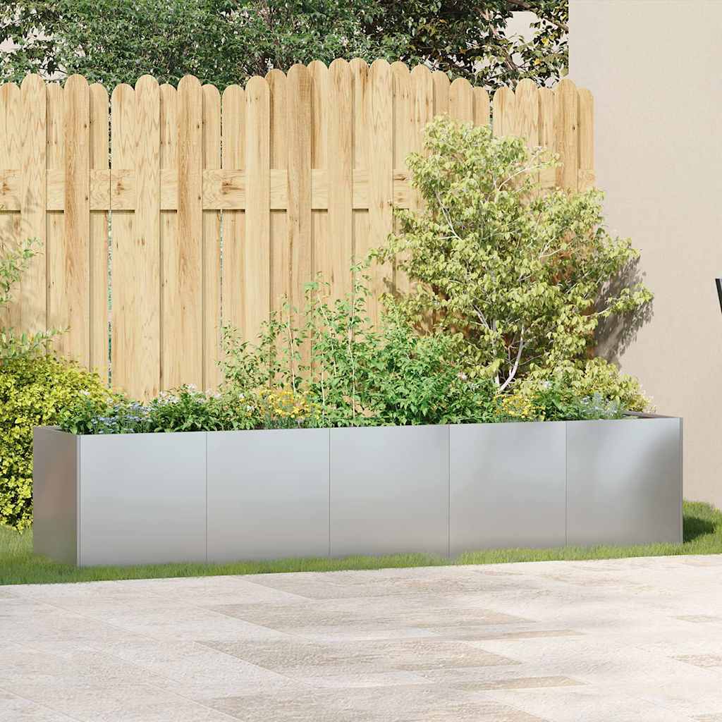 NNEVL Planter 200x40x40 cm Galvanised Steel-2