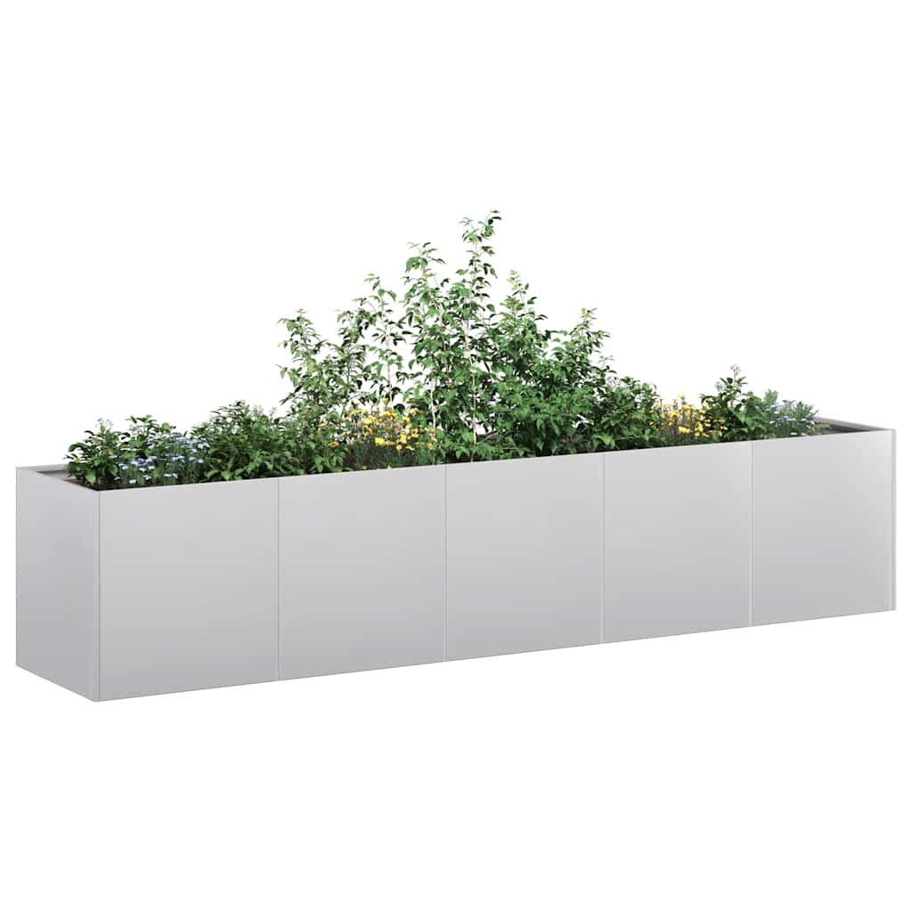NNEVL Planter 200x40x40 cm Galvanised Steel-0