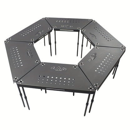 Aluminum Camping Table Non-Folding Hexagonal-0