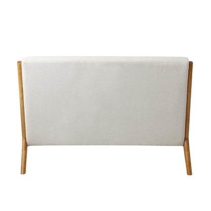 NNEED Armchair Couch Pillows 2 Seater Fabric Beige-1