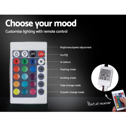 NNEDSZ Artiss Bed Frame Queen Size LED Gas Lift Black LUMI-4