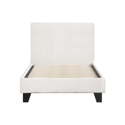 NNEDSZ Artiss Bed Frame Single Size Boucle NEO-2
