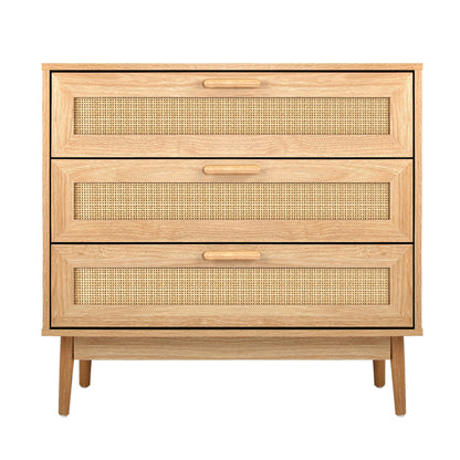 NNEED 3 Chest of Drawers Clothes Storage Rattan-0