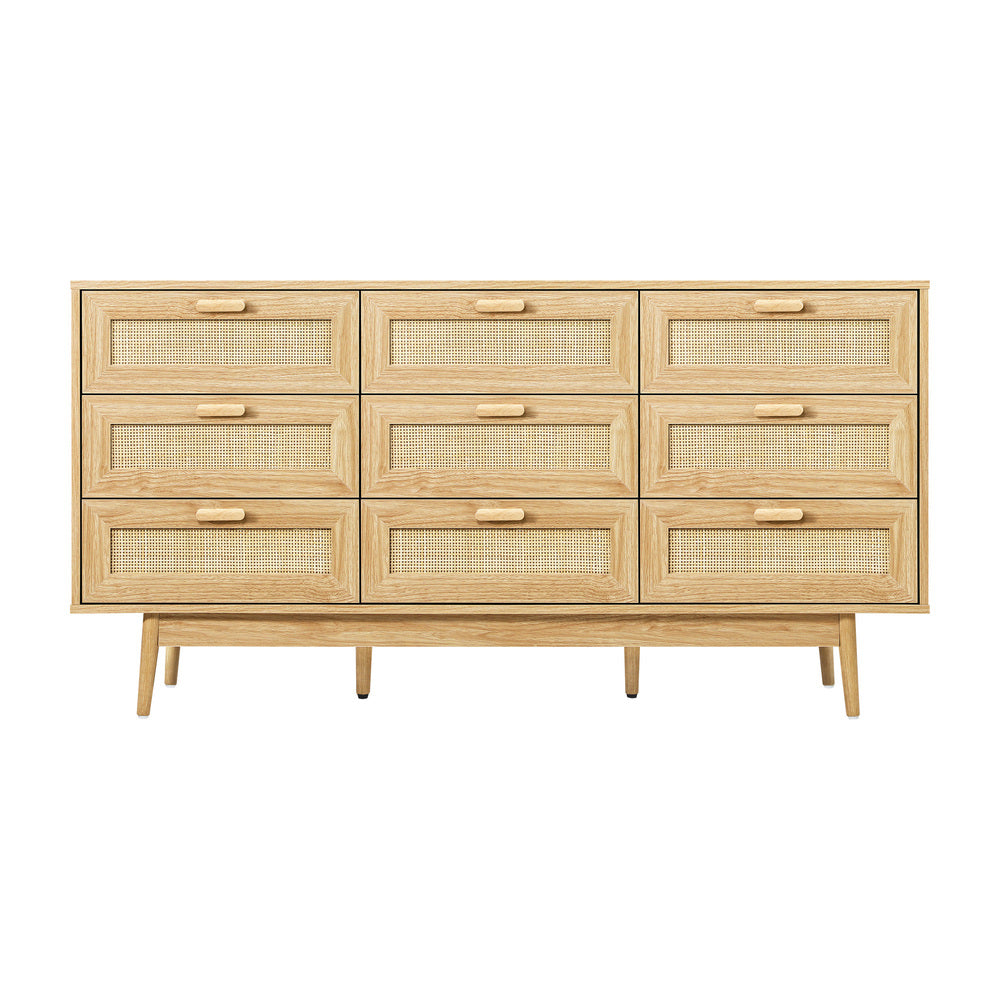 NNEED 9 Chest of Drawers Rattan Lowboy Wooden-2