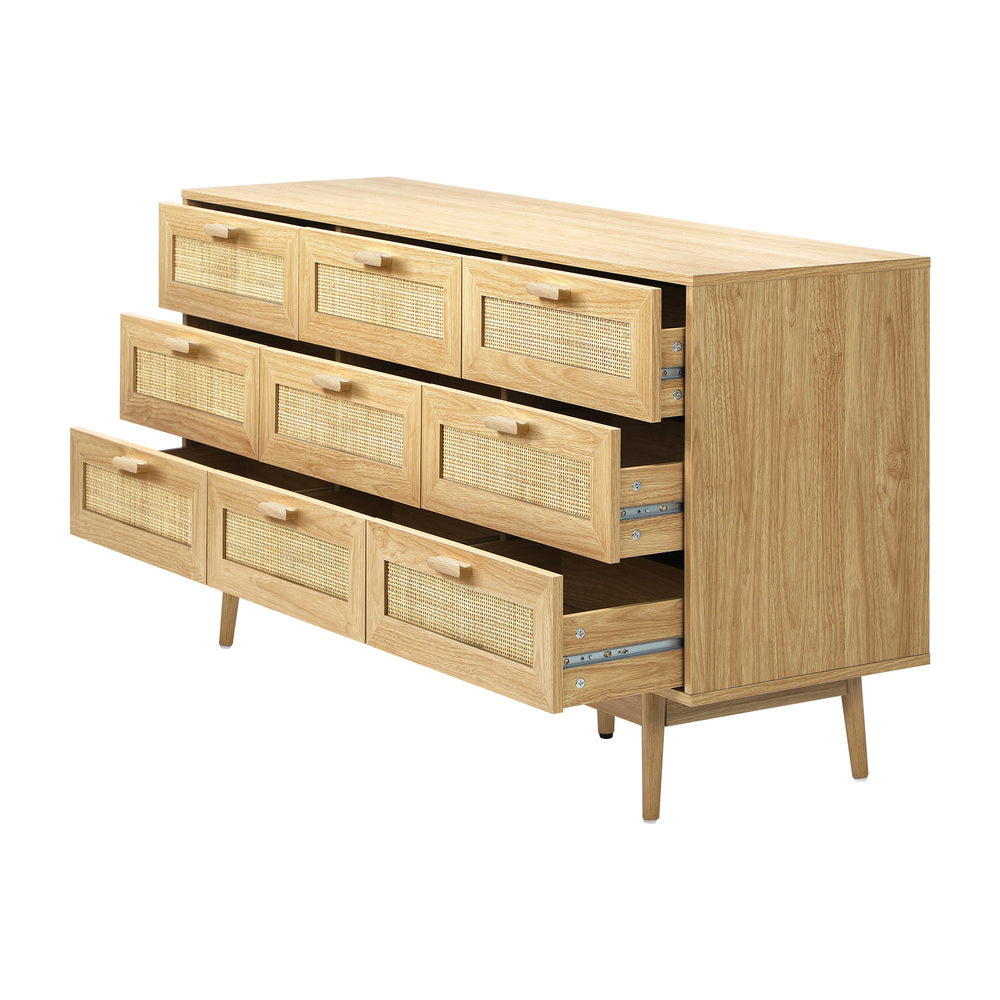 NNEED 9 Chest of Drawers Rattan Lowboy Wooden-4