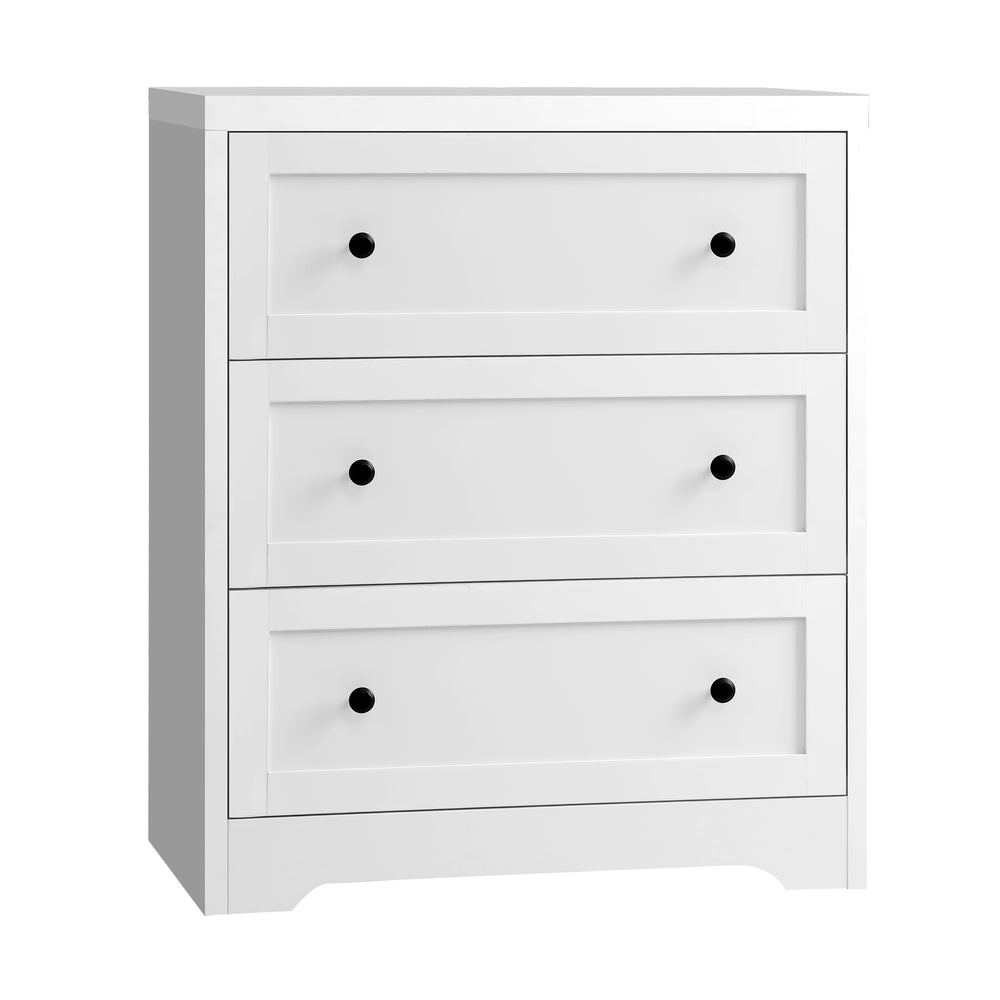 NNEED 3 Chest of Drawers Hamptons Furniture White-0