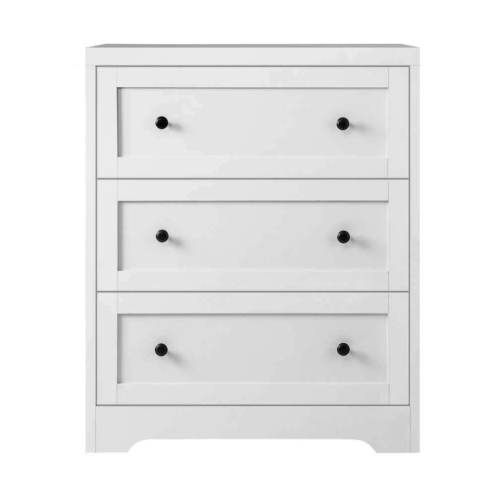 NNEED 3 Chest of Drawers Hamptons Furniture White-4
