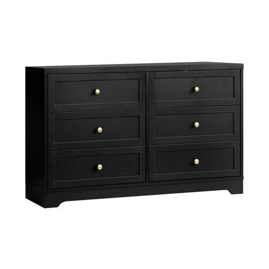 NNEED Chest of Drawers with 6 Drawers Black-0