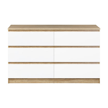 NNEED 6 Chest of Drawers Tallboy Cabinet Dresser Table Wooden White Furniture-1