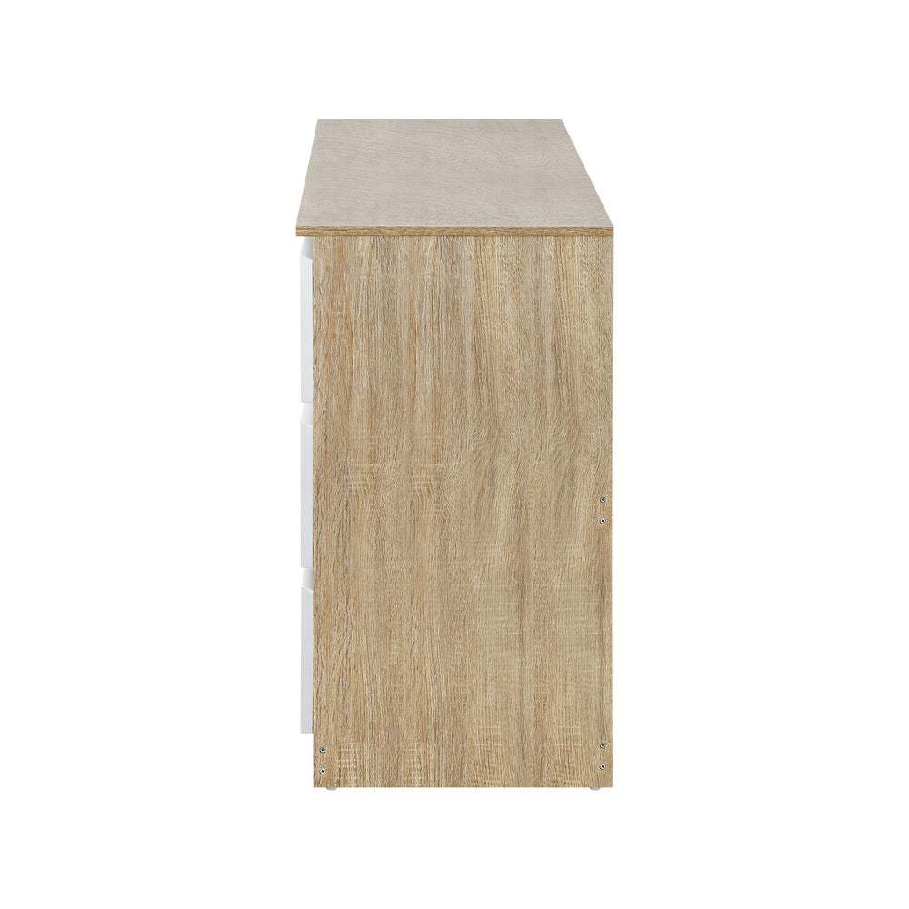 NNEED 6 Chest of Drawers Tallboy Cabinet Dresser Table Wooden White Furniture-2