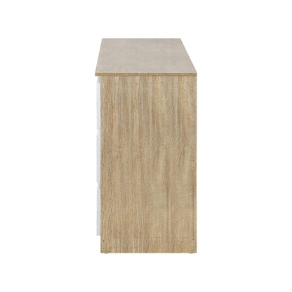 NNEED 6 Chest of Drawers Tallboy Cabinet Dresser Table Wooden White Furniture-2