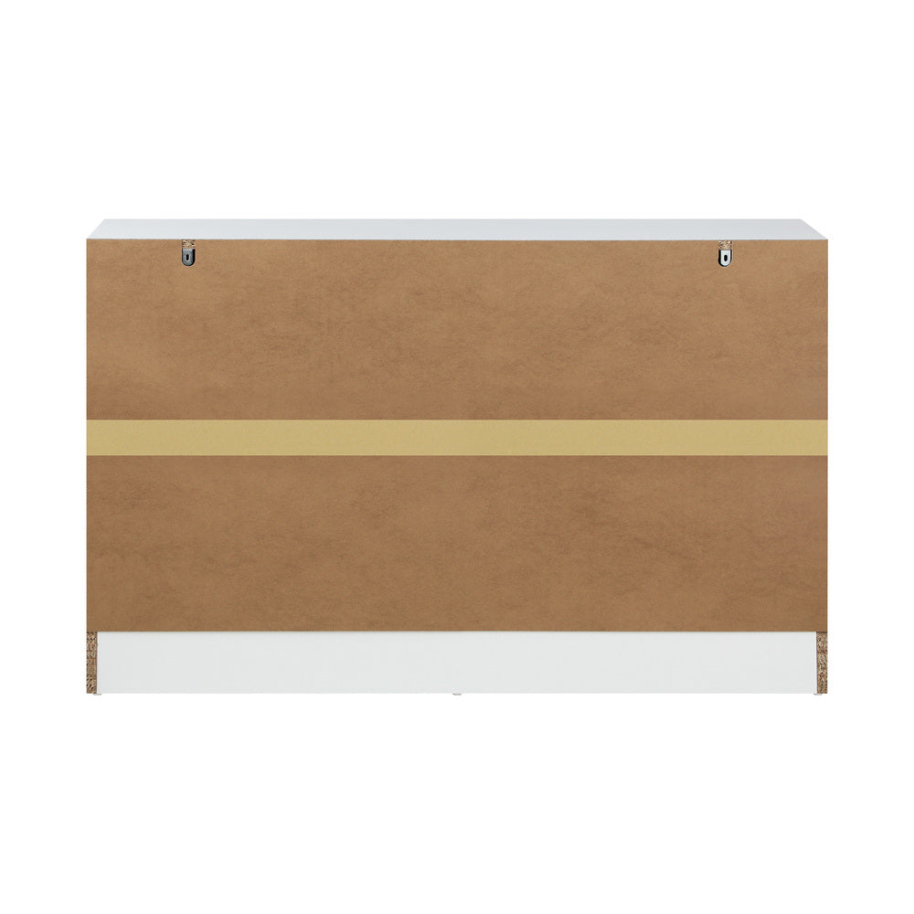 NNEED 6 Chest of Drawers Aluminum Handles White-3