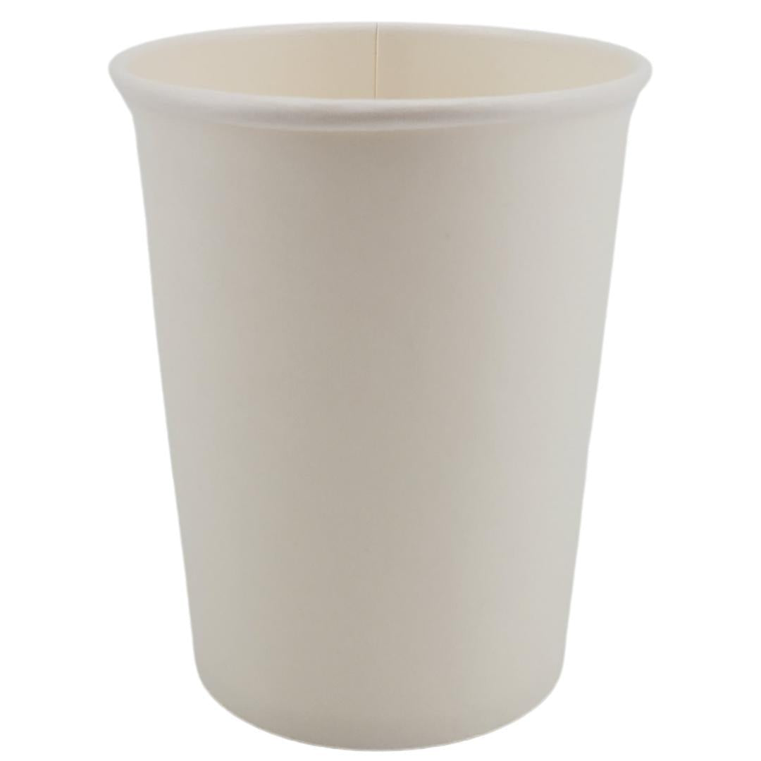 Morning Dew - 8oz Hot Paper Cups - White - 20 x 50 count-1