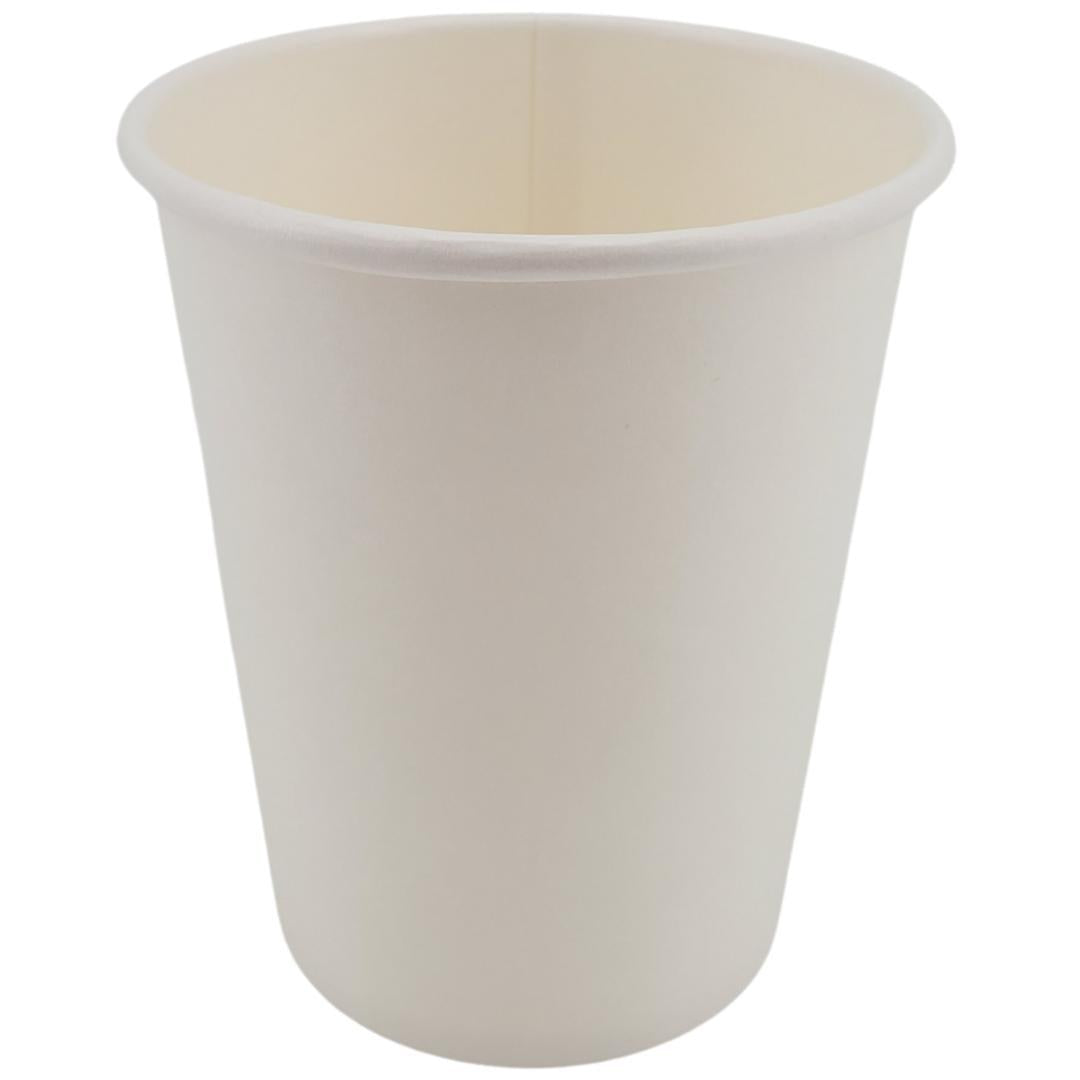 Morning Dew - 8oz Hot Paper Cups - White - 20 x 50 count-0